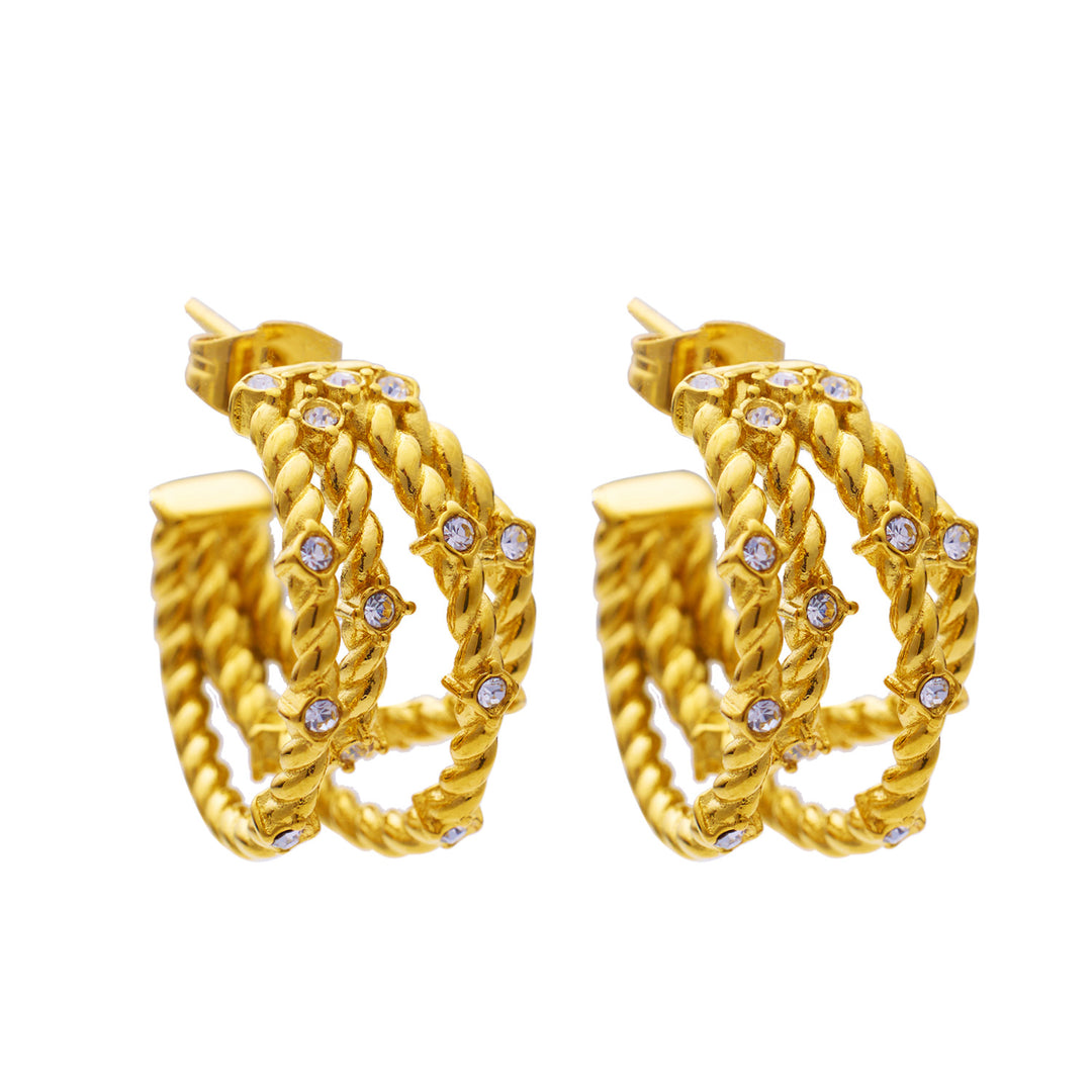 Gold-Tone Geometric Earrings