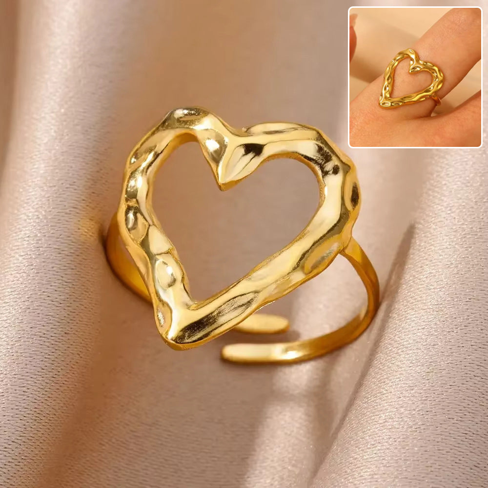 Adjustable Heart Ring