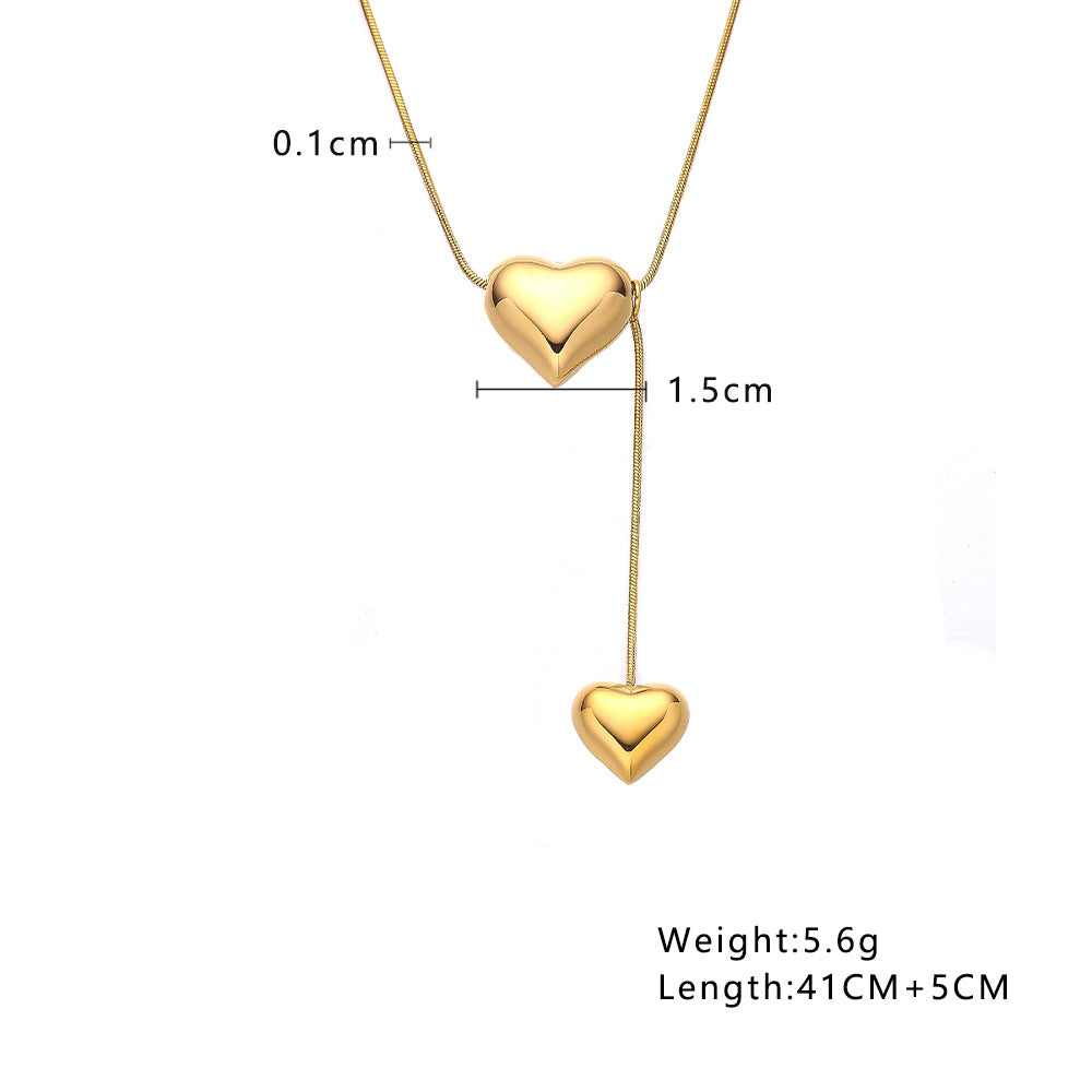 Heart Snake-Chain Necklace