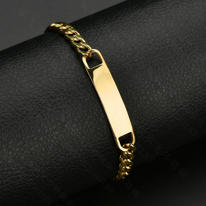 Polished Bar Chain Bracelet