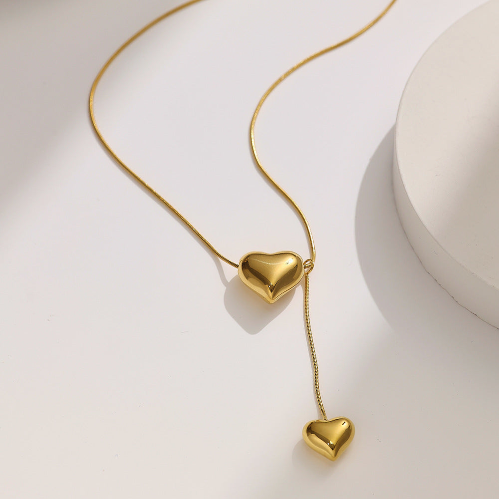 Heart Snake-Chain Necklace