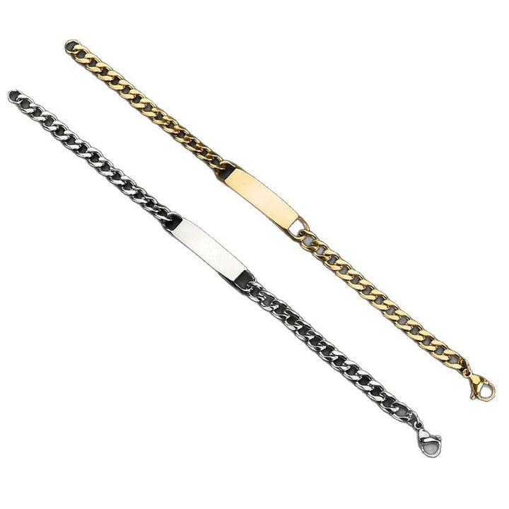 Polished Bar Chain Bracelet