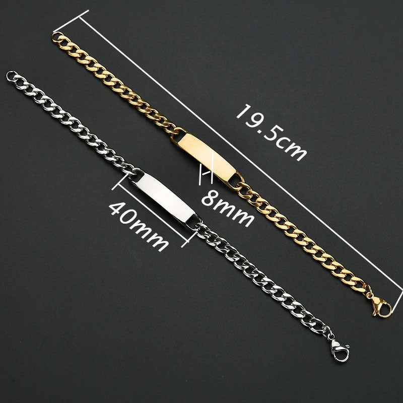 Polished Bar Chain Bracelet