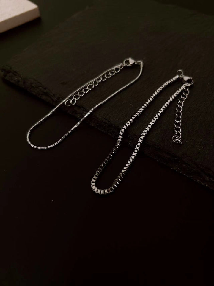 Double-Chain Bracelet Pair