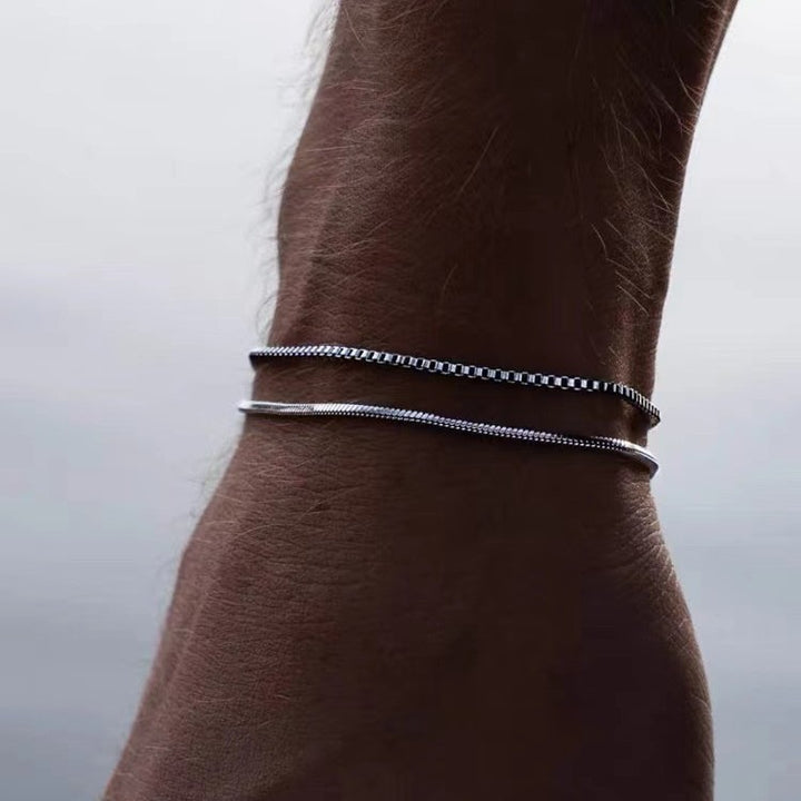 Double-Chain Bracelet Pair