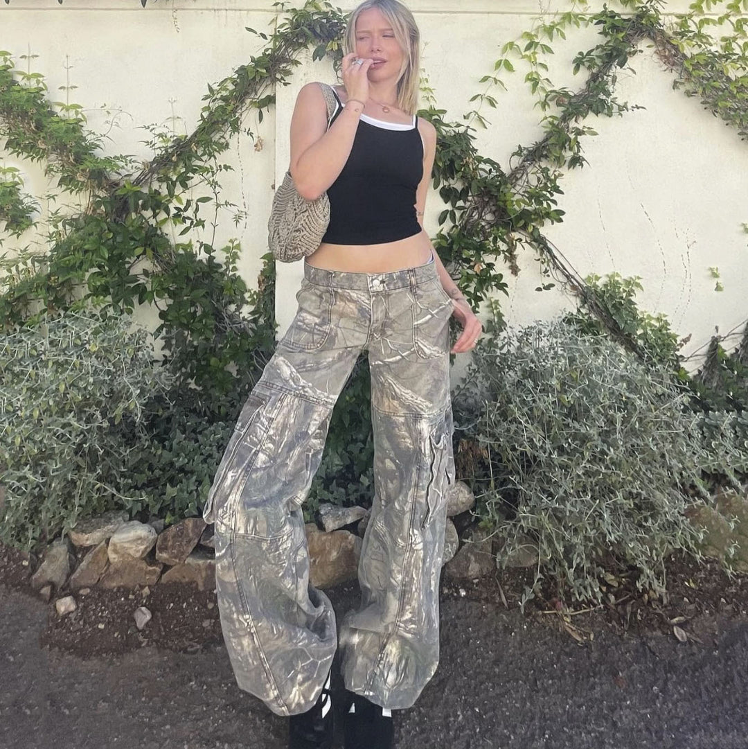 Loose Camouflage Cargo Trousers