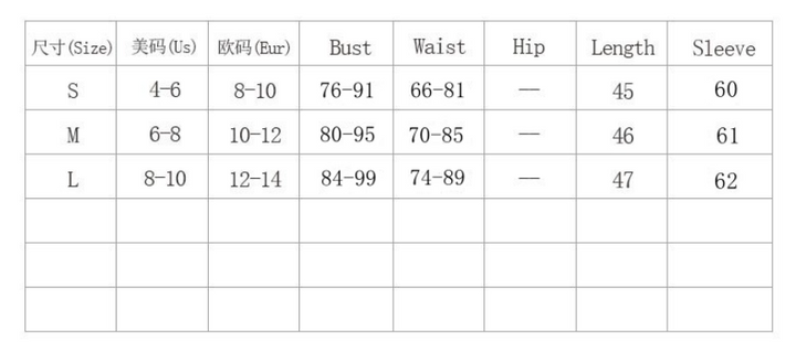 Supplier size chart – Army-green ruched off-shoulder long-sleeve top