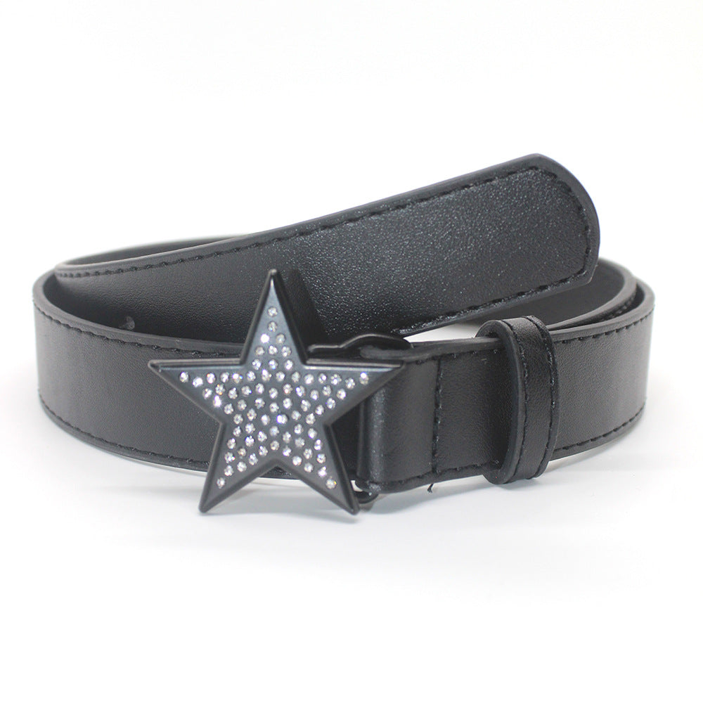 Black Star Buckle Belt — Black