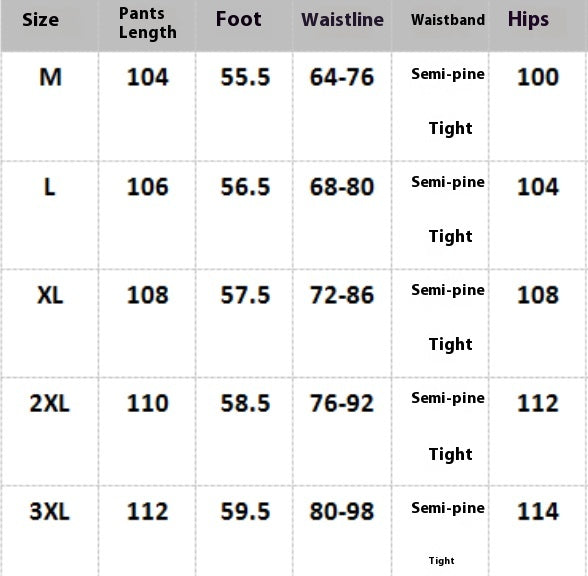 Supplier garment size chart for Washed Embroidered Relaxed Jeans