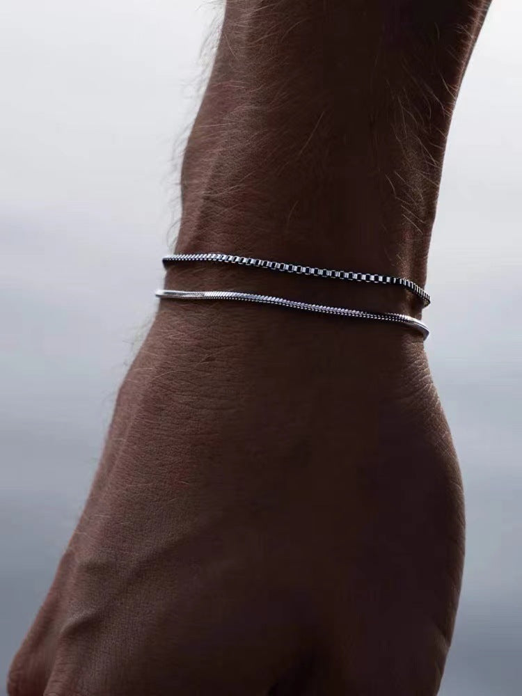 Double-Chain Bracelet Pair